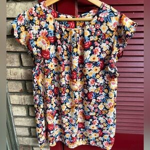 Women’s Alex & Lili large Vibrant Floral  Blouse